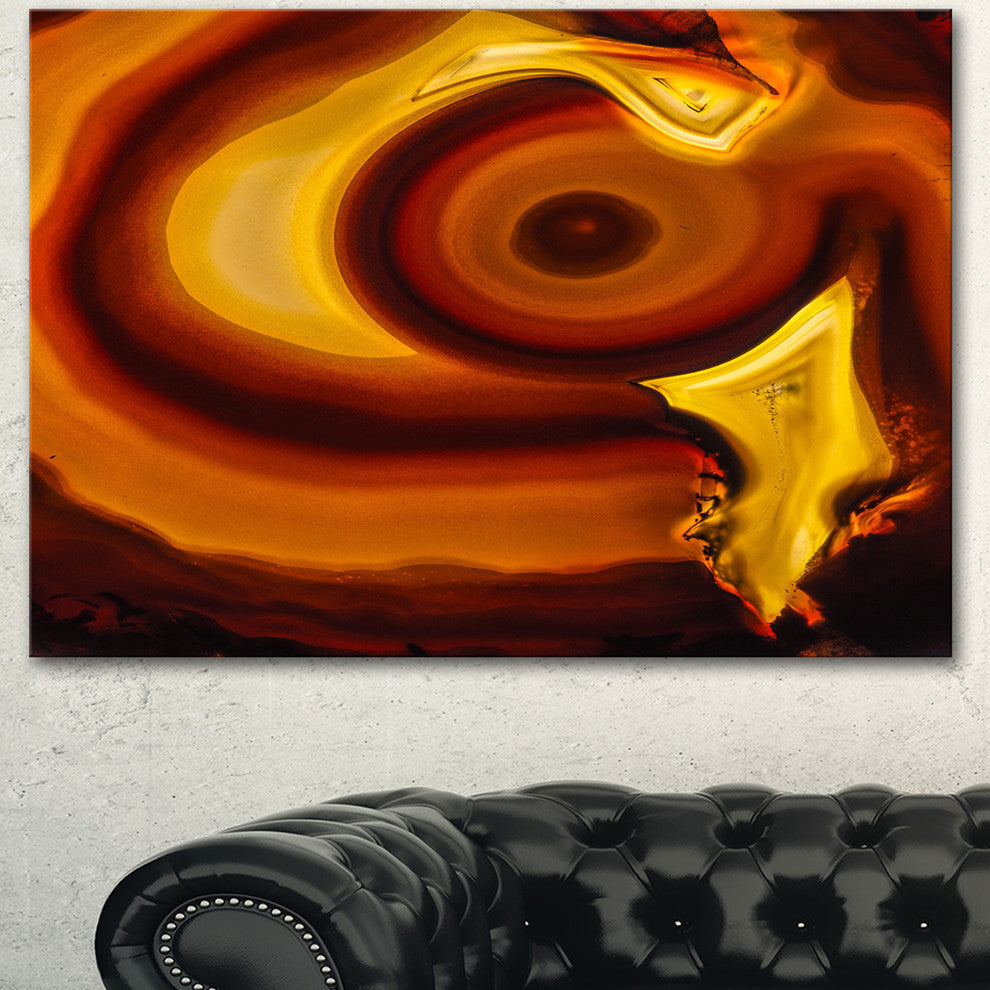 Agate Geode Slice Macro, Abstract Canvas Wall Art Print, 40"x30"