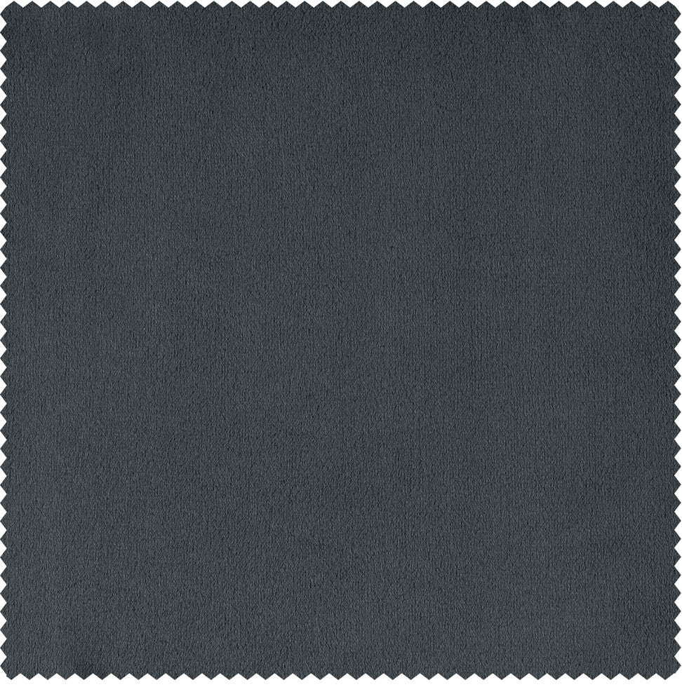 Signature Natural Gray Blackout Velvet Curtain Single Panel, 50"x108"