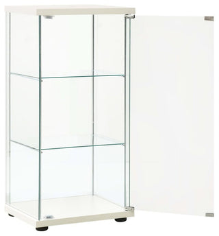 vidaXL Storage Cabinet Tempered Glass White 2797