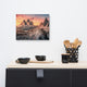 Mountain Colorful Cloudy Sunset 2 Canvas Wall Art Prints, 12" X 16"