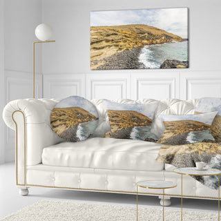 Peninsula Going Beyond The Horizon Seashore Throw Pillow, 12"x20"