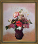 Odilon Redon Flowers in a Brown Vase Framed Premium Canvas Print, 20"x25"