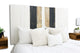 Handcrafted Headboard, Hanger Style, Gray Satin Sash, California King