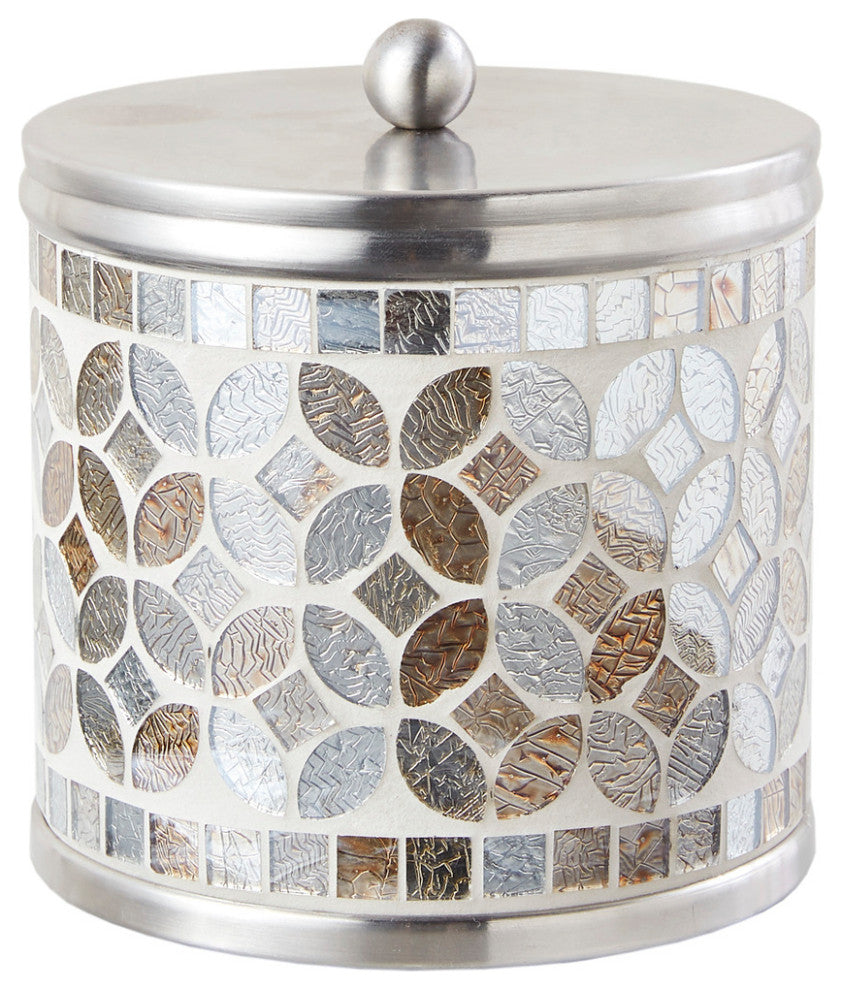 Croscill Seville Mosaic Glass Bathroom Accessories, Jar