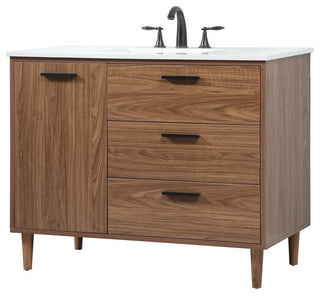 Bailey 22" Modern Walnut Brown-Light Bathroom Vanity