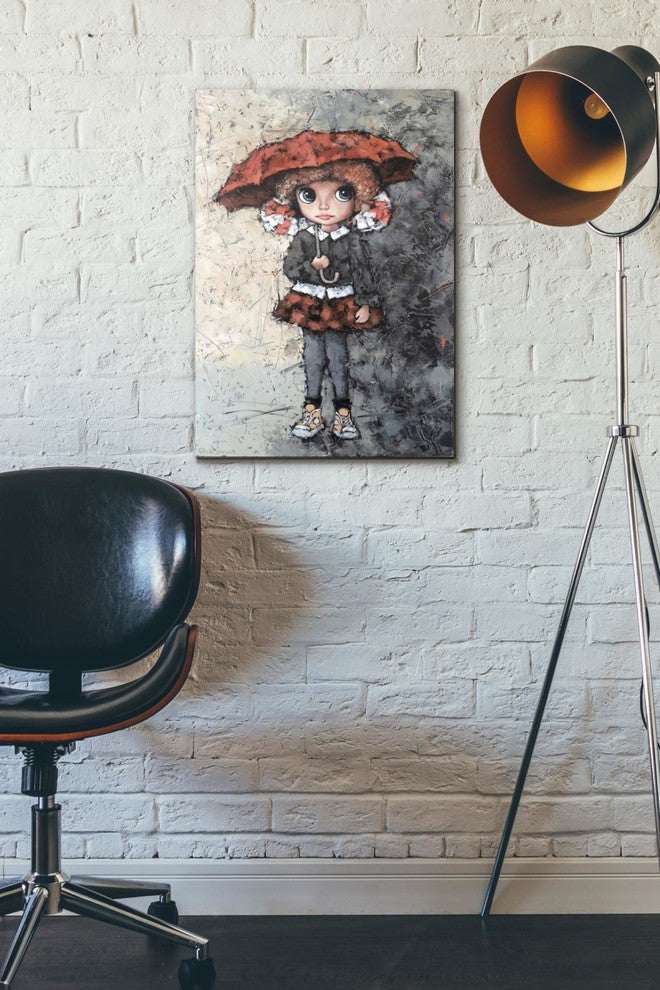 Epic Graffiti "Girl With Bows" by Alexander Gunin, Giclee Canvas Art, 18"x26"