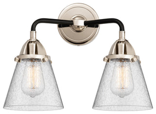 Small Cone Bath Vanity Light, Black Polished Nickel, Seedy, Seedy