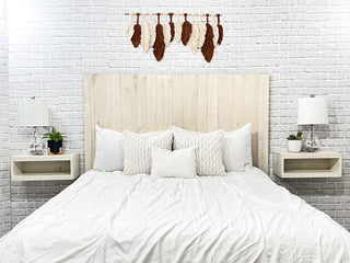 Handcrafted Headboard, Hanger Style, Antique White, King