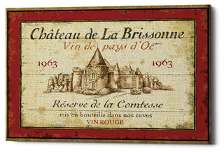 French Wine Label I' by Daphne Brissonnet, Giclee Canvas Wall Art, 54"x40"