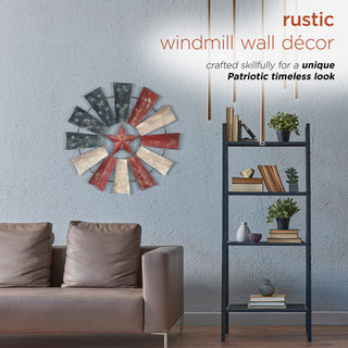 Patriotic Windmill Wall Decor