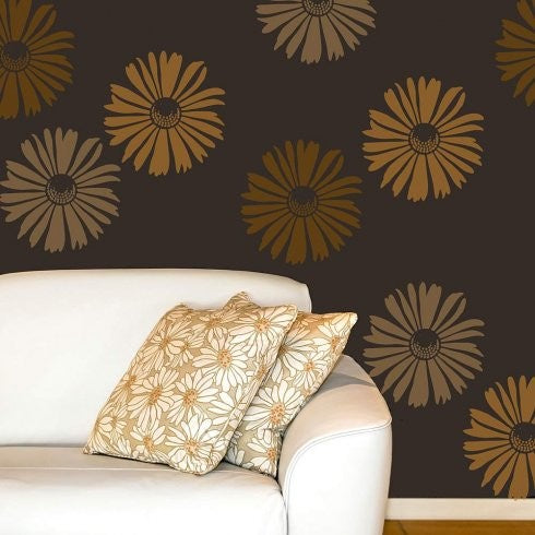 Happy Daisy Wall Art Stencil, Small
