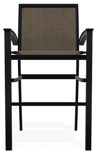 Bazza Sling Bar Height Stackable Outdoor Stool, Kora/Black