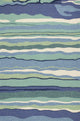 HomeRoots 5' x 7' Ocean Abstract Design UV Treated Indoor Outdoor Area Rug