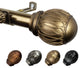 Denny 13/16" Curtain Rod, Antique Brass, 28-48"
