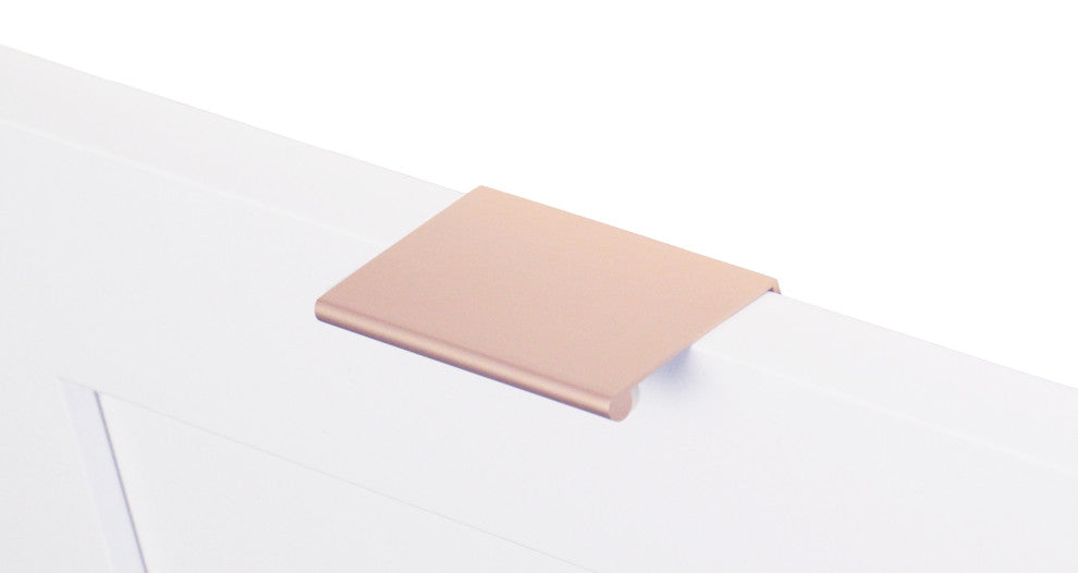3" Rose Gold Door Edge Pulls, 10 Pack