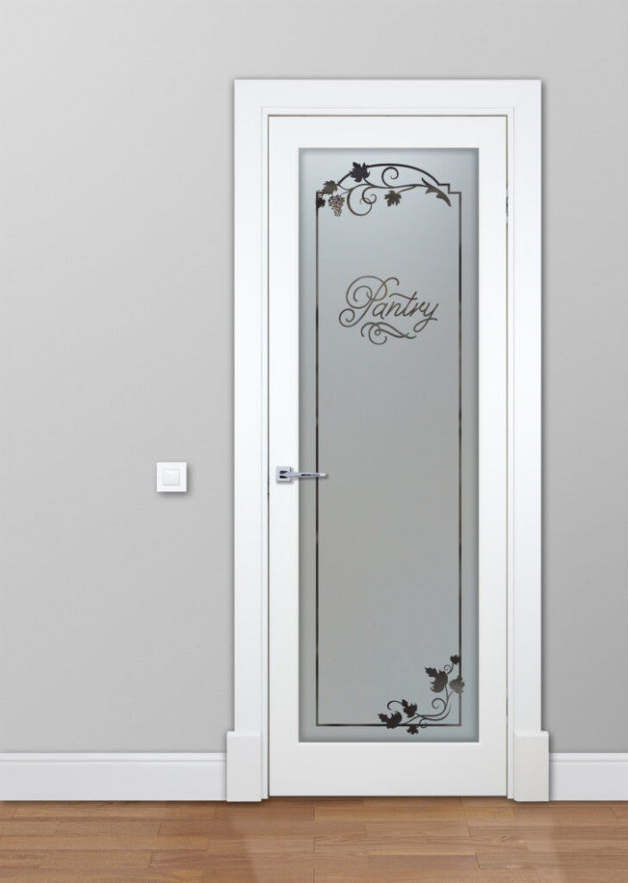 Pantry Door - Grape Ivy Melany - Primed - 24" x 80" - Knob on Left - Push Open