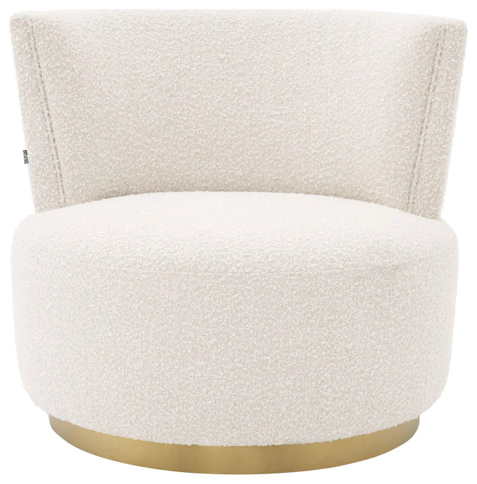 BouclâˆšÂ© Upholstered Swivel Chair | Eichholtz Alonso