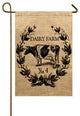 Cow Burlap Garden Flag