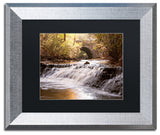 Jason Shaffer 'Avon Falls' Matted Framed Art, Silver Frame, Black Mat, 14x11