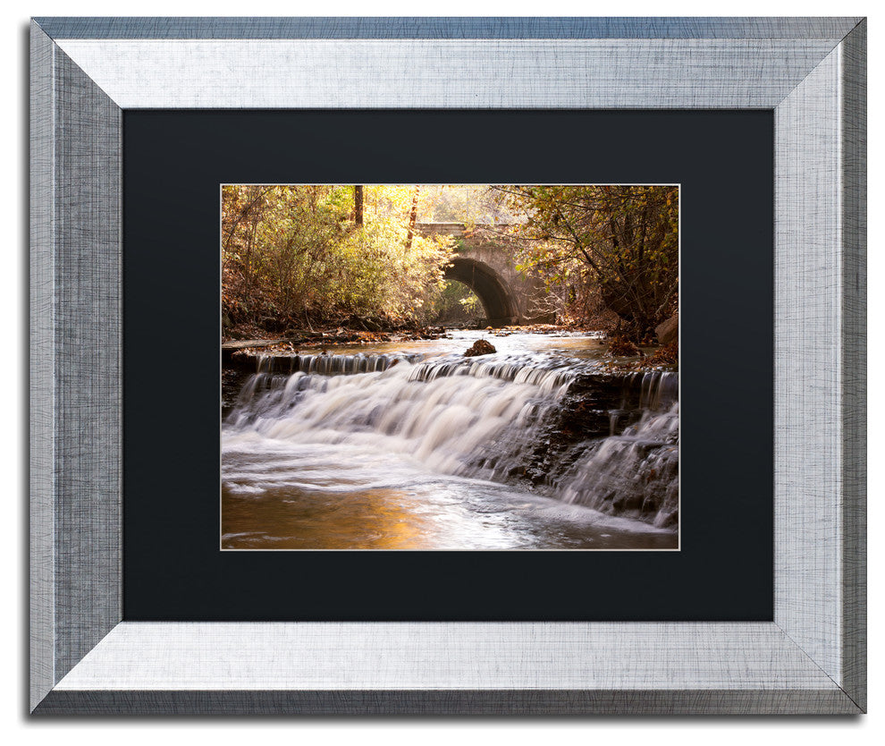 Jason Shaffer 'Avon Falls' Matted Framed Art, Silver Frame, Black Mat, 14x11