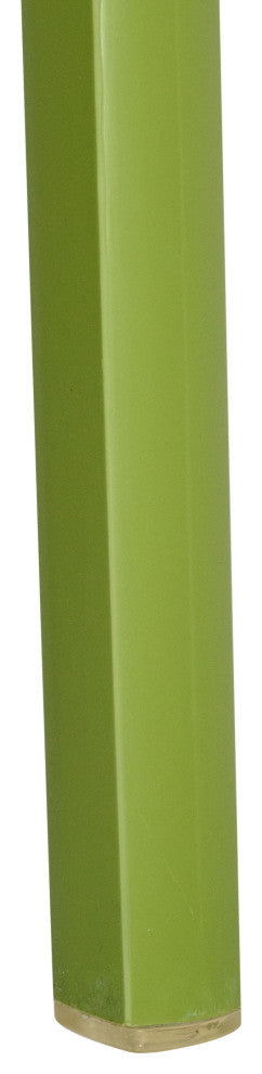 Leisuremod Cornelia Hollow Back Dining Side Chair, Set of 4, Green