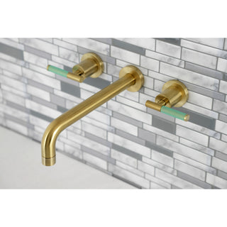 KS8027CKL Two-Handle Wall Mount Tub Faucet, Brushed Brass