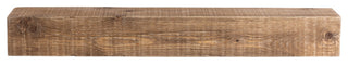 Solid Beam Fireplace Mantel Shelf, Aged Oak, 72"