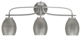 Cavella 3 Light Bath Bar Graphite Finish 5" Graphite Metal Shades