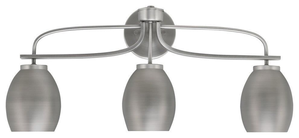Cavella 3 Light Bath Bar Graphite Finish 5" Graphite Metal Shades