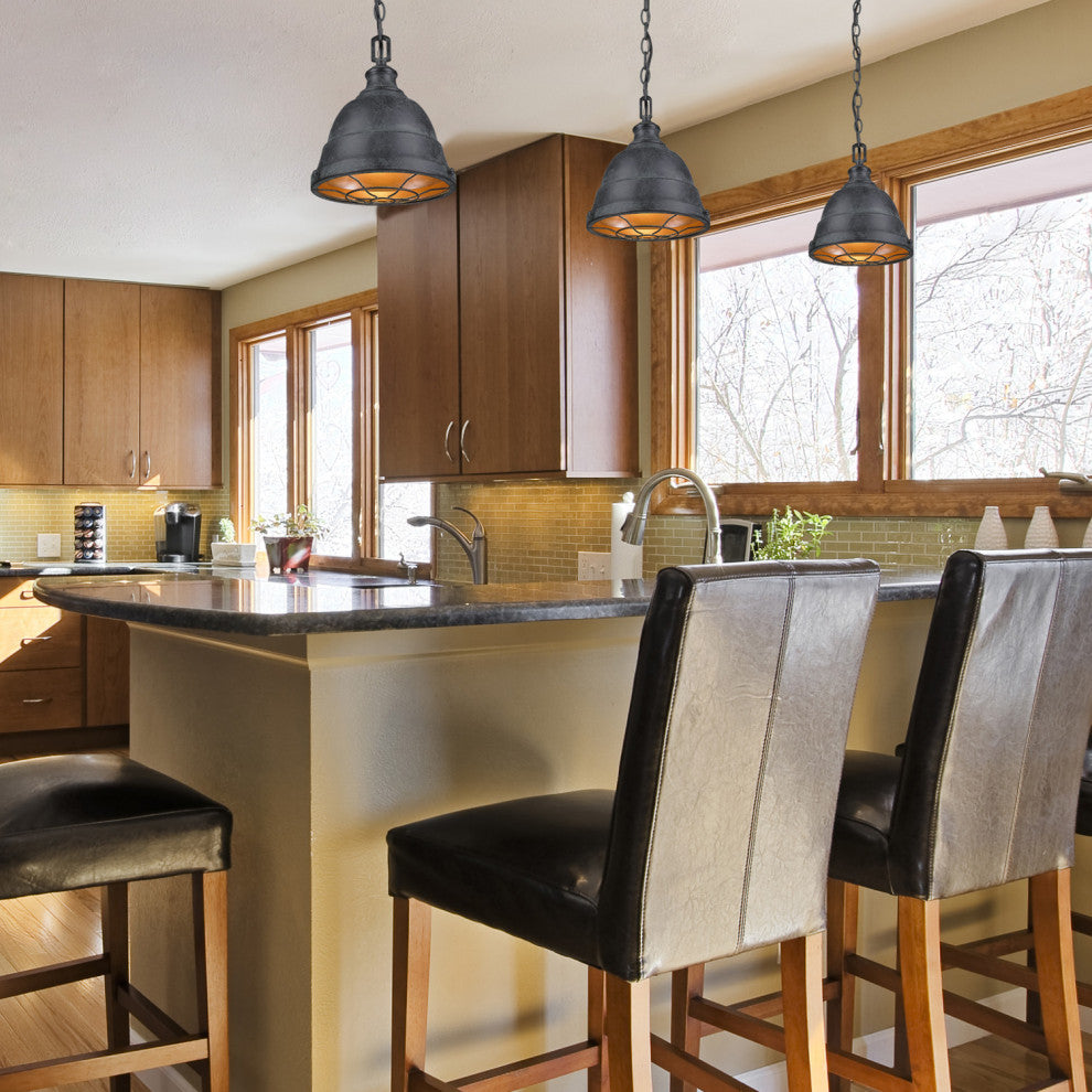 Golden Lighting Bartlett Mini Pendant, Black Patina