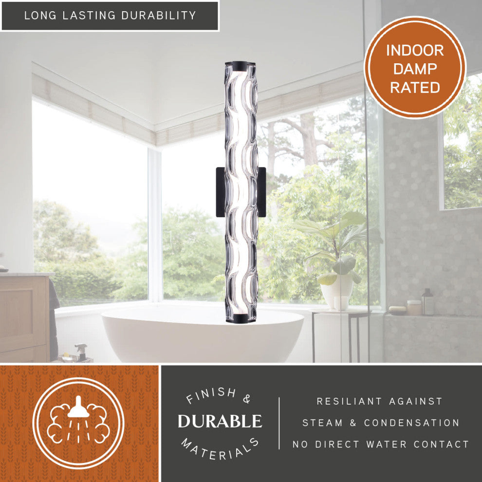 Marseille 24" LED Vanity Matte Black