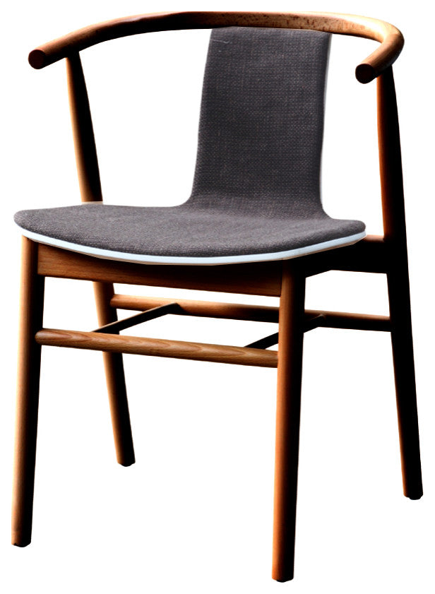 Fine Mod Imports Wishflat Dining Side Chair, Walnut