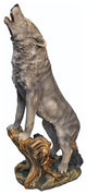 Howling Lone Wolf Garden Statue