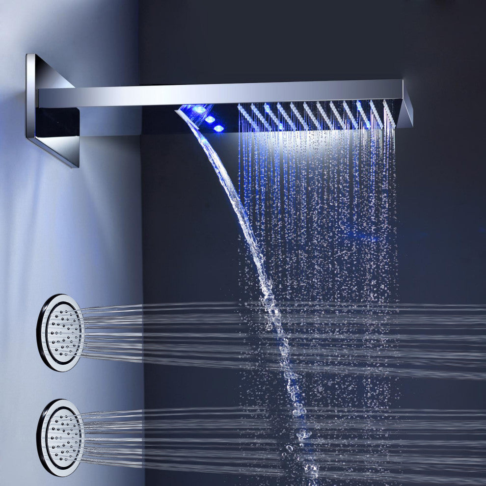 Lecce Luxury Shower System With 6 Round Body Massage Jets