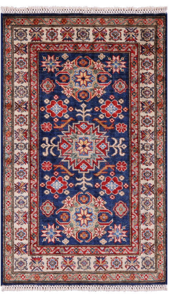 2' 7" X 4' 4" Super Kazak Hand Knotted Rug - Q12953