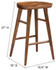 Saville Backless Wood Counter Stools - Set of 2