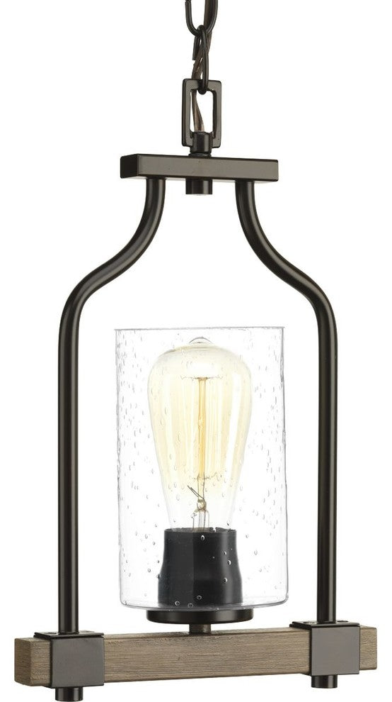 Barnes Mill Collection 1-Light Mini-Pendant, Antique Bronze