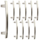 Mascot Hardware Contemporary Arch 3 in. Satin Nickel Drawer Pull - Pack of 10