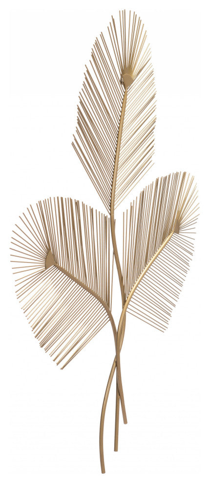 Gold Modern Suave Reed Wall Art
