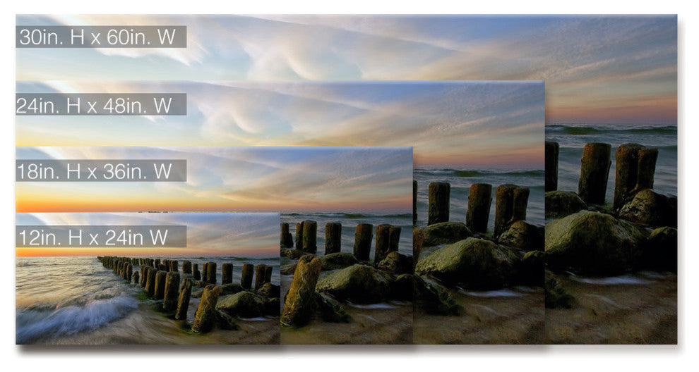 Ready2HangArt 'Baltic' Wrapped Canvas Wall Decor, 60"x30"