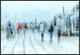 "It`S Raining" Framed Canvas Giclee by Anette Ohlendorf, 37x26"