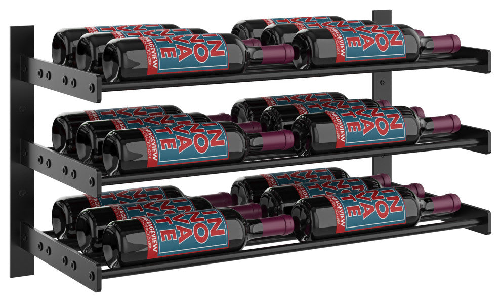 Evolution Wine Wall 2C 15, 18 Bottles, Matte Black