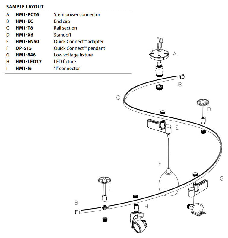 Flexrail Single Circuit 8FT Line Voltage Rail, Platinum