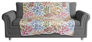 Bright Multi Floral 50"x60" Coral Fleece Blanket