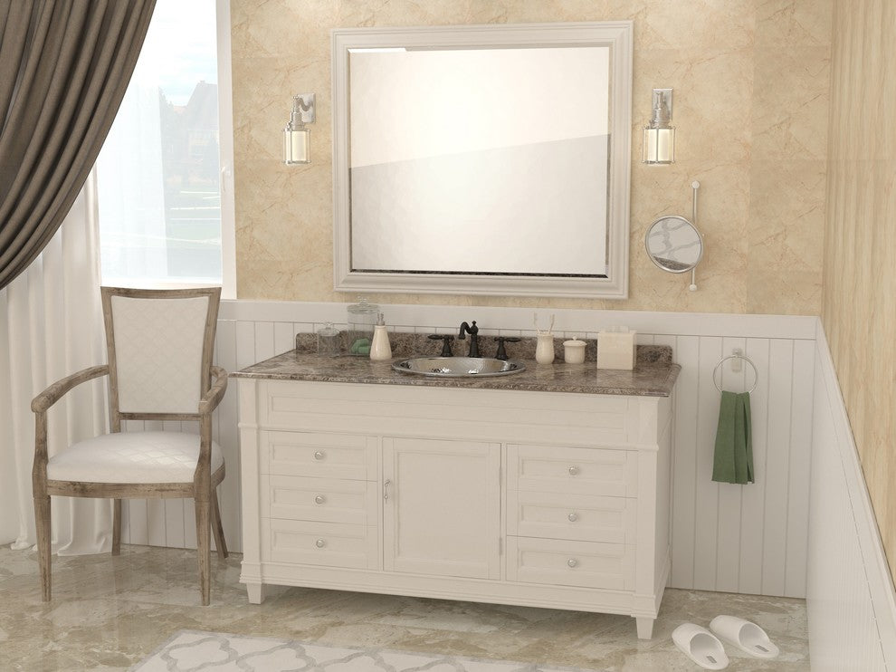 Boreal 19" Handmade Drop-in Oval Bathroom Sink, Hammered Nickel