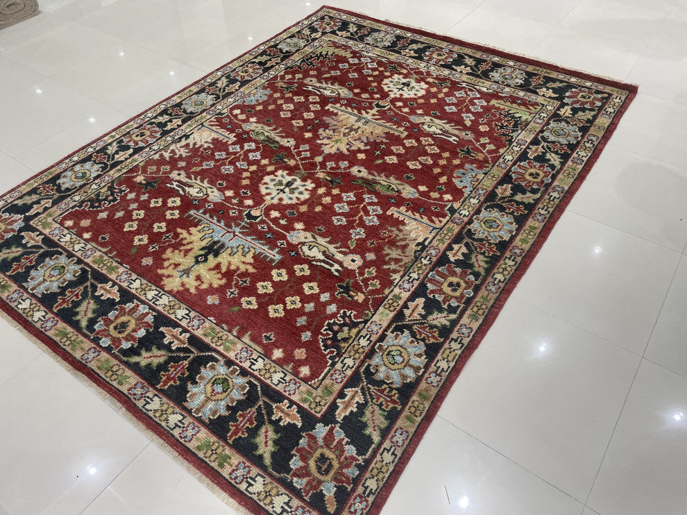 Red Traditional All Over Sultanabad Area Rug