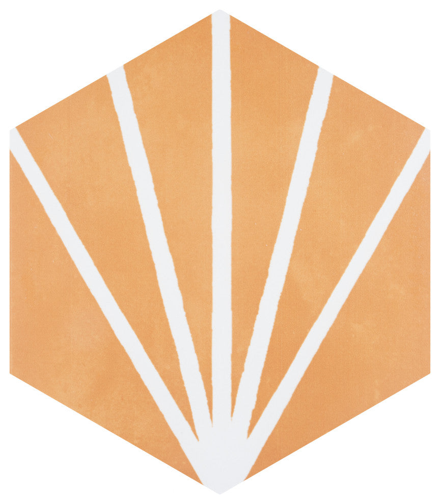 Horizon Dusk Hex Mostaza Porcelain Floor and Wall Tile