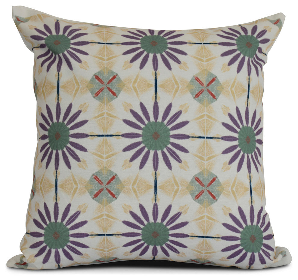 18x18", Geometric, Chaney Outdoor Pillow, Green