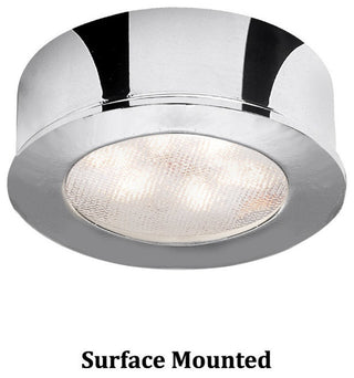 WAC Lighting LED Button Light, Chrome, Round, 2700k Warm White