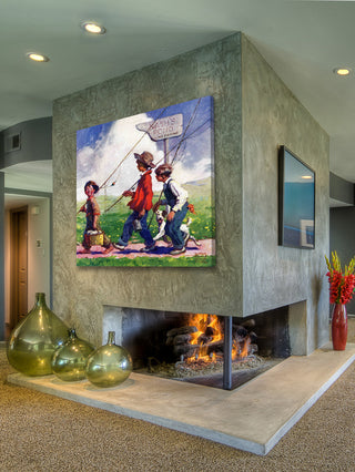 "Nash's Pond" Painting Print on Canvas by Curtis